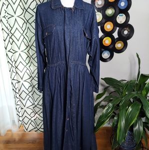 Lerner Long jean dress.  Long sleeve Sz 10